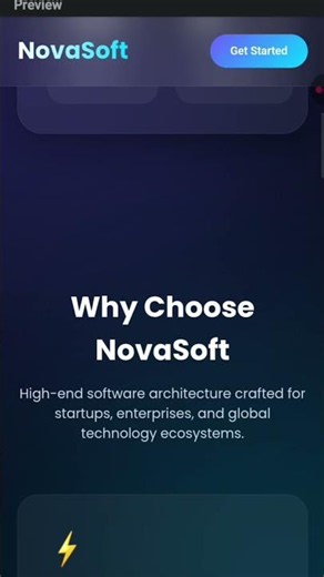 NovaSoft Luxury Software Website | Modern SaaS UI Design in HTML CSS JavaScript