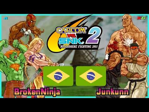 Capcom Vs. SNK 2 || BrokenNinja 🇧🇷 VS 🇧🇷 Junkunn || FLYCAST FIGHTCADE 2