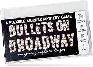 Bullets On Broadway | Replayable Murder Mystery Party Game | 4-20+ Players | Print-Friendly Downloadable Game Files | Detective Videos by Bway Actor | Customized Evite Tool