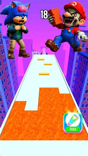 OMG! ZOMBIE MARIO ATTACKING SONIC!🧱😡 ROOF RAIL #gaming #shorts #shortfeed #viralshorts