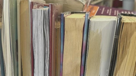 Middle school librarian working to replace books damaged by burst pipe