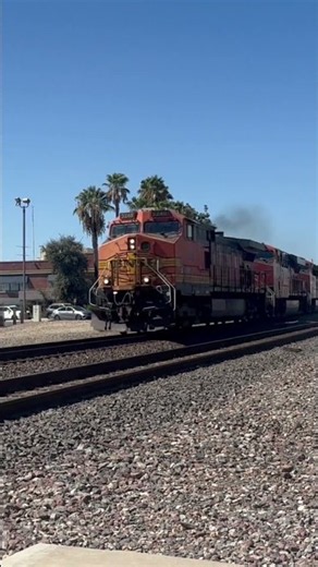 BNSF mixed freight with Dash 9 leader #train #railroad #railway #bnsfrailroad