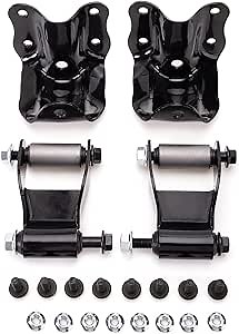Rear Leaf Spring Shackles & Brackets Repair Kit Set for 1986-2008 Ford Ranger / 1994-2007 Mazda B-Series Pick Up Truck New OEM number# 722-001 722-010
