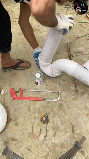 pvc long tap install #viral #viral #plumbing #plumbingsupplies #reels #pipelining #drain #shorts