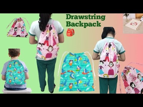 💰Drawstring Bag Making 🛍️ At Home| DIY Bag Cutting And Stitching 😍✅|Exam Bag For Kids|