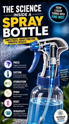 How a Spray Bottle Turns Liquid Into Fine Mist | Science Explained