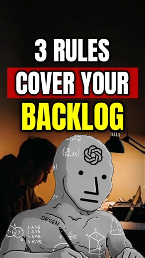 3 Rules to Cover your Backlog 🔥| how to complete backlog | #shorts