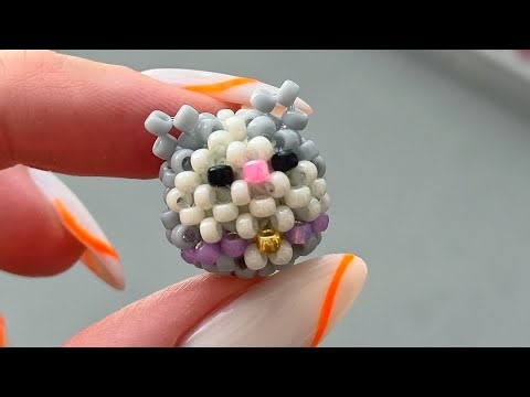 DIY 3D Beaded Cat ✨ Kawaii Seed Bead Amigurumi Tutorial