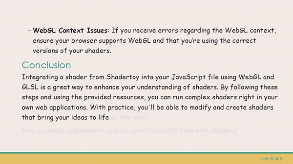 Running a Shader from Shadertoy in Your J/S File with WebGL and GLSL