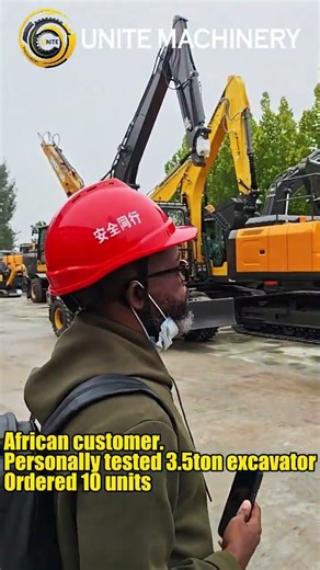 African Customer Tests Our 3.5 Ton Mini Excavator#excavator#miniexcavator#constructionequipment