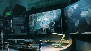 Future Army Tech Analyzing Nuclear Power Plant Security. Computer Controls Satellite Scan. Target Tracking Analysis. Army Surveillance Scan Computer System. Intelligence Scan By Computer. Army Network