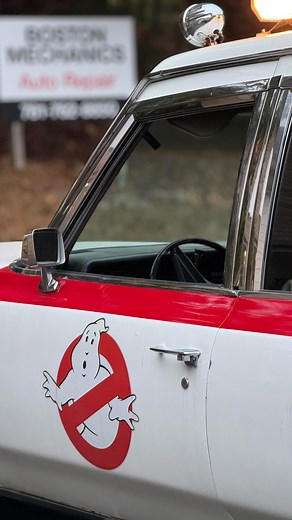 Ghostbusters call Boston Mechanics! 👻 The Ecto-1 made a pit stop at Boston Mechanics, thanks to @ghostbustersboston and @gthegreek! This ghost-busting classic needed some TLC (broken power steering hose), but it’s back in action just in time for Halloween! 🎃 Happy Halloween everyone! #bostonmechanics #happyhalloween #halloween #ghost #ghostbusters #trickortreat #ecto1 #boston | Boston Mechanics | Auto Repair