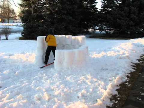 How to Build a Snow Fort in One Minute Time Lapse