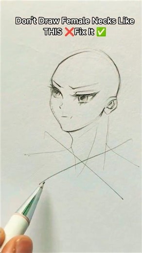 How to draw anime neck #shorts #anime #drawingtutorial