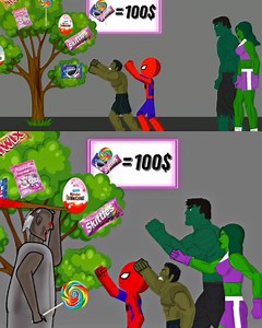 11K views · 98 reactions | Hulk Vs She hulk Vs Granny Vs Spiderman Vs Baby Hulk The Funny Candy Shop #hulk #shehulk #funny #spiderman | Toons Forever | Facebook