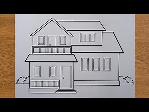 How to Draw a House || Easy House Drawing For Beginners