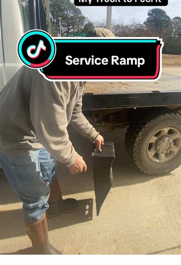 Use a heavy duty service ramp to lift your truck or trailer #truck #trailer #farmlife #flattire #tiktokmademebuyit