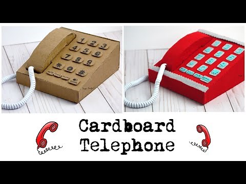 Cardboard telephone | HappyBankyCraftymom