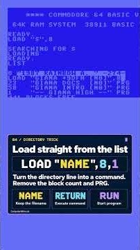 Commodore C64 LOAD commands for games on disk, D64 and tape! #commodore #c64 #retro