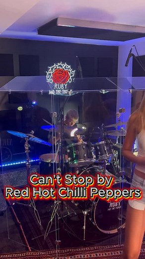 Ruby and The Thorns | Teen Rock Band on Instagram: "Probably should have gone up an octave in the low parts. #cantstop #redhotchilipeppers #rhcp #rubyandthethorns #music #cover #teenband #garageband #coversong"