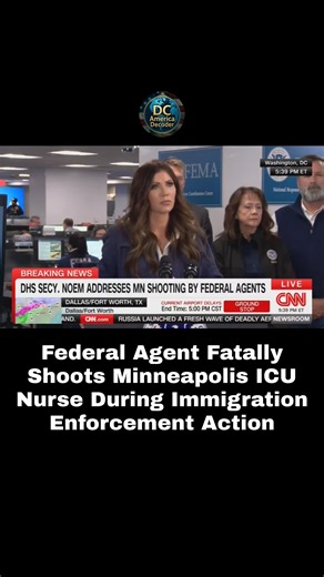 DC America Decoder🇺🇸 on Instagram: "Federal Agent Fatally Shoots Minneapolis ICU Nurse During Immigration Enforcement Action On January 24, 2026, Alex Jeffrey Pretti, a 37-year-old ICU nurse at the Minneapolis VA Health Care System, was fatally shot by a U.S. Border Patrol agent in south Minneapolis amid an immigration enforcement operation. DHS Secretary Kristi Noem described the incident as involving resistance and labeled Pretti's actions "domestic terrorism." Minnesota officials and witnes