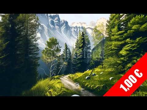 Evergreen Meadow & Snowy Peaks – Inspiring Nature HD Footage (1920x1080)
