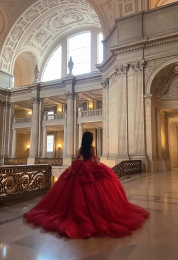 Evelyn (@.evelynescu) - Stunning Red Quinceañera Dress for Your Special Day
