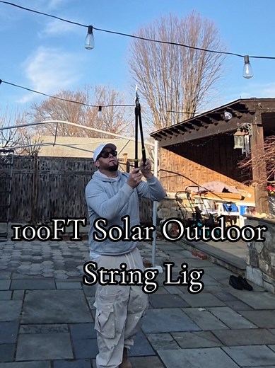 100FT Solar Outdoor String Lights for Patios