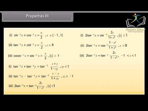 Class 12 MATHS || Chapter Inverse Trigonometric functions || CBSE