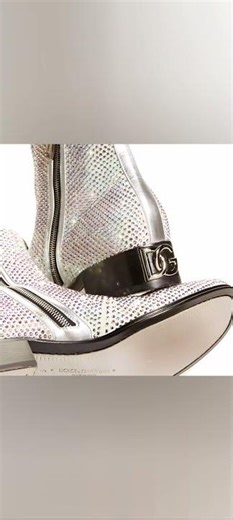 Dolce & Gabbana Silver Ankle Boots (Use coupon code: FIRST20 for 20% off your first order)