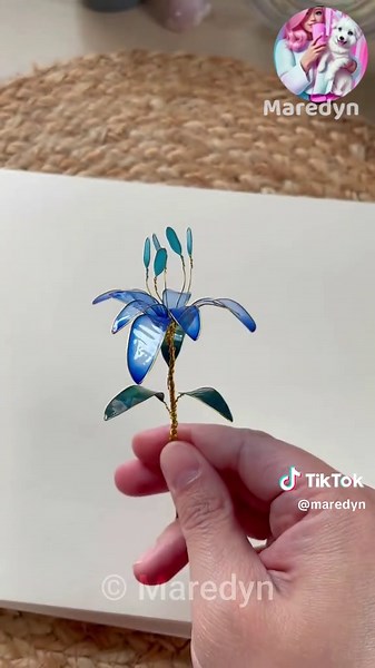 People think this is Glass .. it’s Not 💙 #craft #artist #diy #fyp #flowers @MANHATTAN Cosmetics