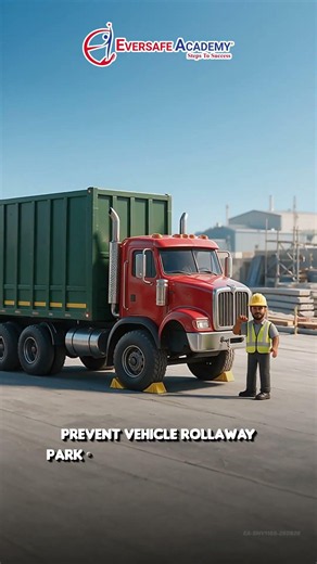 Prevent Vehicle Rollaway Accidents: Essential Heavy Vehicle Parking Safety Rules! 🛑🚛 #safetytraining