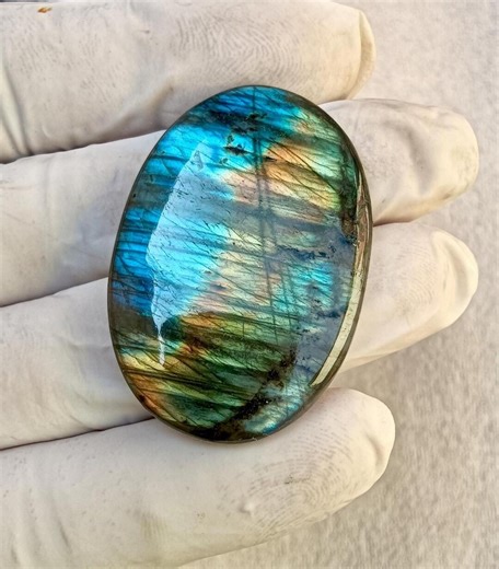 Blue Yellow Flash Labradorite Pear Cabochon for Jewelry Making (36x29x6mm) - Etsy