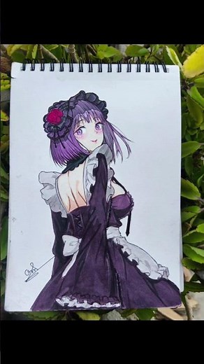 Drawing the Ultimate Cosplay: Shizuku-tan! 🖤✨ by Marin Kitagawa #art #shorts
