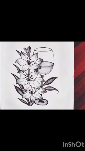 easy glass flowers drowing, glass drowing, art, flowers, short 😊