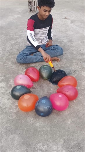 Big Big balloon blasting🎈💭😻#asmr #balloon #গরু #colormixing #ballongame #cartoon