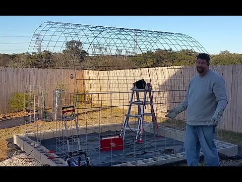 Day/video 1 of diy greenhouse built with cattle panels and welding