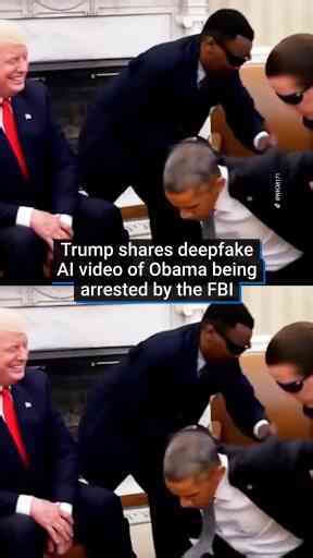 Trump Shares Deepfake AI Video of Barack Obama being Arrested by the FBI