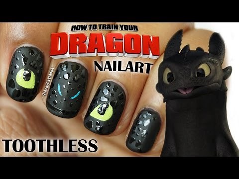 Toothless/Night Fury Nail Art Tutorial | How to Train Your Dragon