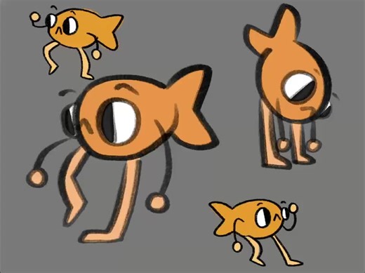 Dessin du poisson orange: Poisson Steve en vedette