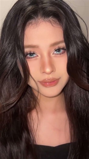 What color my eyes？ #sweetcolor美瞳 #Sweetcolor水色秘境 #黄黑皮妆容 #美式洋娃娃妆 #今日妆容