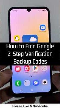How to Find Google 2 Step Verification Backup Codes - iPhone & Android