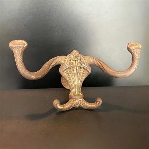 Antique Victorian Cast Iron Double Hook, Ornate Coat Rack - Etsy