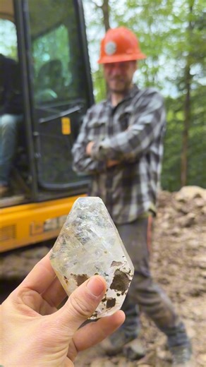 9.1K views · 317 reactions | An unusually shaped crystal with a very sharp natural edge ⚒️ #herkimerdiamond #minerals #quartz #crystals #rockhound #mining #upstateny #outdoors #recreation #minerals #geology #newyork #adventure | Mohawk Valley Mineral Mining Inc | Facebook