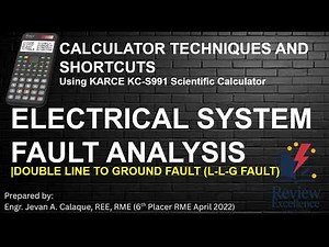 Calculator Techniques - Electrical System Fault Analysis| Double Line to Ground Fault (L-L-G Fault)
