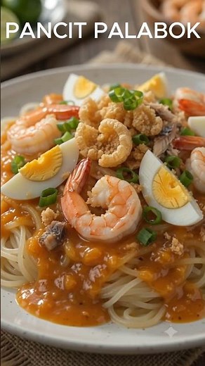 Authentic Pancit Palabok Recipe | Filipino Noodle Dish | Easy Palabok #shorts