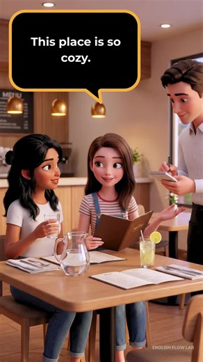 Restaurant| English Conversation in a Real Life Situation Practice English in minutes with a short, real-life dialog set in a restaurant. In this video, you’ll learn how to: ⁌ Talk about the menu and say what you want ⁌ Ask what is popular / what is best today ⁌ Choose a dish and respond politely (Yes, please / Sounds good / Thank you) How to practice: ✓ Watch once for understanding. ✓ Watch again and repeat out loud (shadowing). ✓ Replay and speak with the characters until it feels natural. #en