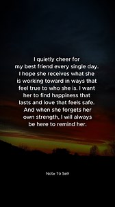 I quietly cheer for my best friend #friendship #lifelessons #dailymotivation #realfriendship #trust #betrayal #usareels | Note To Self