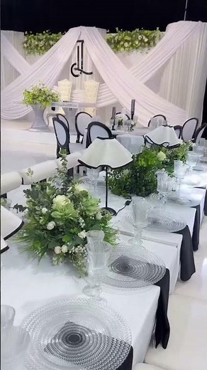 This Black & White Wedding Setup Is Pure Luxury 🤍🖤 #wedding