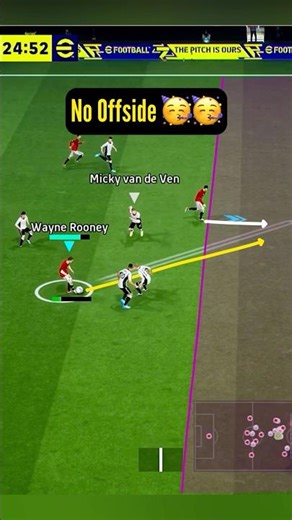 No Offside Bro 😎✅ 1-2 passing and Forward and Shot 🎯🎯 efootball 🎯 #efootball